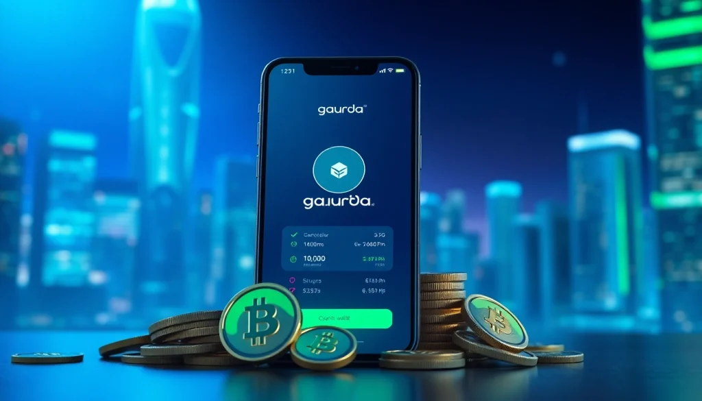 Securely manage your assets with the gaurda wallet displayed on a smartphone.
