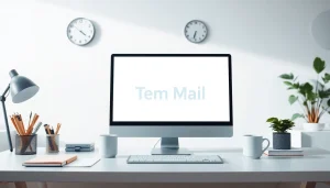 Utilize temp mail for enhanced privacy and security in a modern workspace.